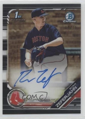 2019 Bowman Draft Chrome Pick Black Refractor /75 Ryan Zeferjahn #CDA-RZ Auto - Image 1 of 2