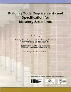 ACI CODE-530/530.1-13: Building Code Requirements and Specification for Masonry - Imagen 1 de 2
