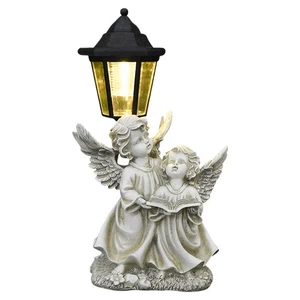 Solar Angel Garden Statue, Religious Fairy Sculpture Angel Figurine Outdoor Deco - Picture 1 of 8