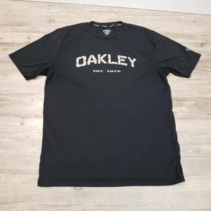Oakley Shirt Mens Large Black Hydrolix Est 1975 Athletic Tee Logo Graphic - Picture 1 of 8