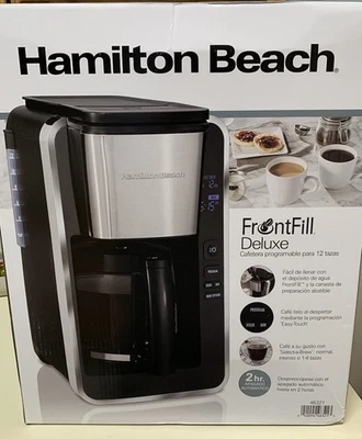 NEW Hamilton Beach Front-Fill Deluxe 12 Cup Programmable Coffee Maker |46321 - Image 1 of 4