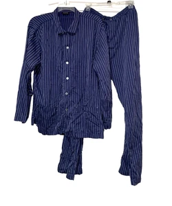 Pyjama homme Ermenegildo Zegna coton satin rayé taille XXL Made in Italy - Photo 1/6