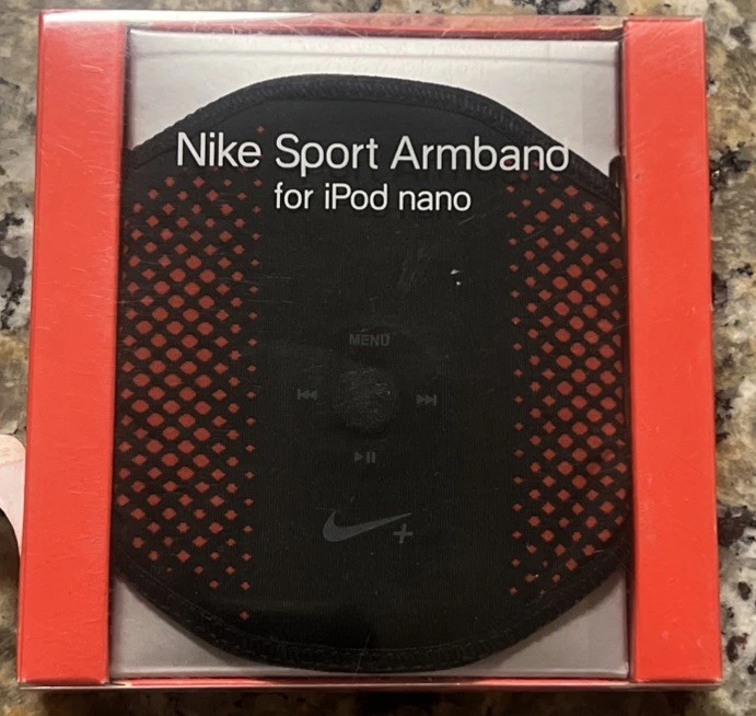 Brazalete deportivo Nike para Apple iPod Nano 1-5 Gen Correr Entrenamiento Negro Rojo Foto 1 de 2