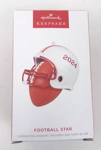 2024 Hallmark Keepsake Football Star Christmas Tree Ornament 4" x 3" - Picture 1 of 5