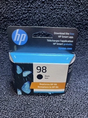 Genuine HP 98 Black Ink Cartridge C9364WN Date: July 2026 - Image 1 of 2
