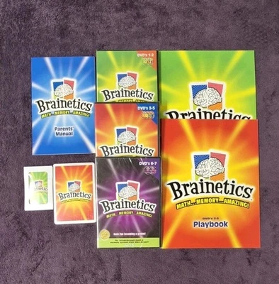 New Brainetics Math Memory System Complete Set Parts 1&2 Dvd's 1-5 Unopened  - Image 1 of 4