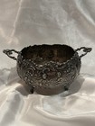 Victorian  Bowl Sterling Silver 1881 Repousse Cherub Martin Sugar Antique