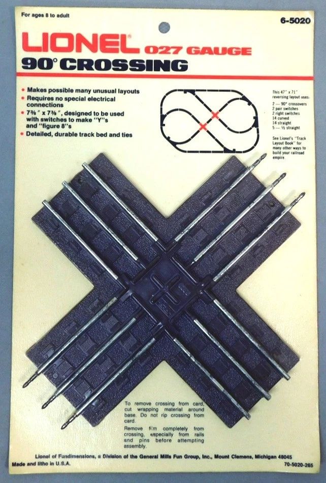 Lionel 6-5020 o27 90 Degree Crossover NIB - Image 1 of 1