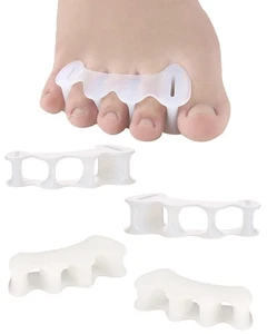 2 Pair S Bunion Toe Separators, 2 Firm, 2 Soft, Correct, Align, Straightener - Picture 1 of 6