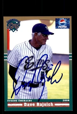 Signed Baseball Card Auto Dave Rajsich 2008 Grandstand Eugene Emeralds - Image 1 of 2