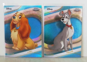 2025 Topps Chrome Disney #70 Lady 164/299 & #71 Tramp 85/299 - Picture 1 of 3