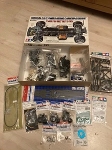 JUEGO CHASIS CARBONO TAMIYA VINTAGE HOP UP TA03 TA03R TRF 53302 CORREA ARAMIDA 53278 - Imagen 1 de 14