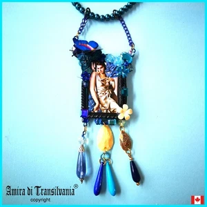 Necklace Jewelry Locket Lucky Charm Nature Elegant Ladies Jewel Flower Butterfly - Picture 1 of 24