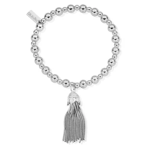 ChloBo Silber Mini Kugel Quaste Armband - Bild 1 von 1