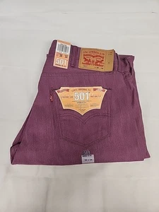 Levi's 501 Original Fit Shrink To Fit gamba dritta colore: bacio d'uva misura 38x34 - Foto 1 di 13