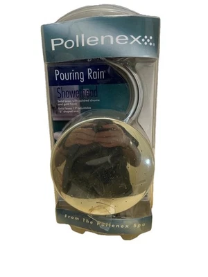POLLENEX SOLID BRASS Pouring Rain Showerhead, Gold Finish, DP1003 - Image 1 of 4