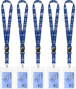 5er Pack Kreuzfahrt Schlüsselbänder mit wasserdichten Ausweishaltern für Royal Caribbean & mehr - Bild 1 von 7