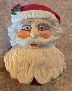 Vintage Santa Claus 1995 Bossons Chalkware Wall Hanging Decoration Christmas - Picture 1 of 8