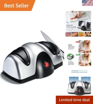 Afilador de cuchillos eléctrico compacto para cuchillas no dentadas - Herramienta de cocina perfecta Foto 1 de 4