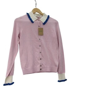 Boden Cardigan Size XS Lilac Cotton Women's Collared Casual With Tags Preloved - Picture 1 of 19