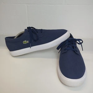 Lacoste Grip Base 224 Trainers Men's UK 10 EUR 44.5 US 11 Navy / White Sneakers - Picture 1 of 14