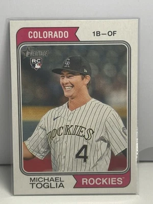 2023 Topps Heritage High Number - Michael Toglia #724 (RC) Rockies - Image 1 of 3