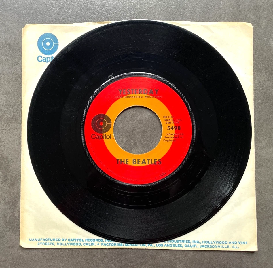 7" The Beatles - Yesterday - USA Capitol Target - Bild 1 von 1