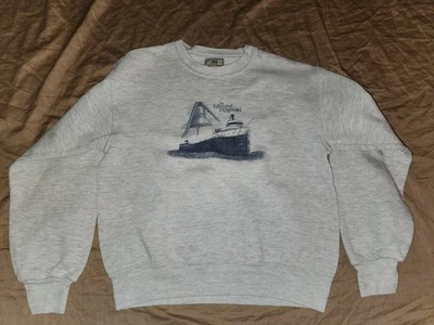 Sudadera vintage Edmund Fitzgerald niños cuello redondo mediano Lee mezcla de algodón Foto 1 de 4