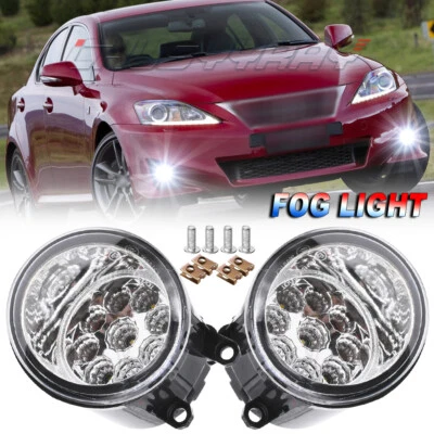 Pair Clear Lens Fog Lights Bumper Lamps Assembly For 2011-2015 Lexus IS250 IS350 - Image 1 of 4