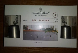 Hearth & Hand With Magnolia Bell Garland Silver Finish Metal - 5 Feet long - Picture 1 of 4
