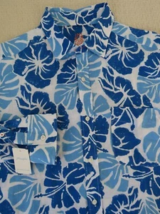 J. McLaughlin L/S Gramercy Linen Sport Shirt, NWT - Men’s L – Floral Print Blue - Picture 1 of 10