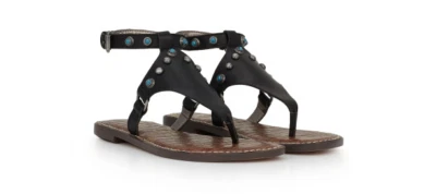 Sam Edelman Galena Negro Sandalias Tira en Tobillo Mujer Tallas 5-11 / Nuevo - Imagen 1 de 2