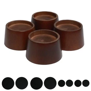 4 Pack 2 Inch Wooden Bed Risers Heavy Duty Sofa/Table Lifts Tapered Design - Picture 1 of 6