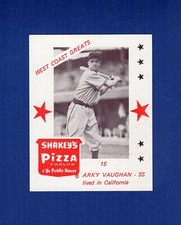 #15 ARKY VAUGHAN, Pirates HOF ~ 1975 Shakeys Pizza WEST COAST GREATS B