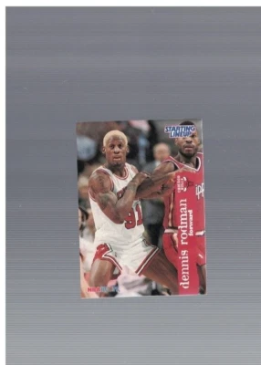 Dennis Rodman Chicago Bulls 1996 Kenner Starting Line Up SLU Card - Image 1 of 2