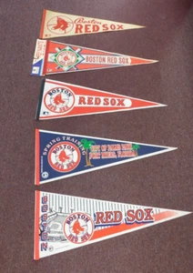 Lot of  5 Boston Red Sox Pennants - Picture 1 of 3