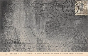 CPA CAMBODGE / ANGKOR VAT / BAS RELIEF DES GALERIES D'ENCEINTE DU TEMPLE - Picture 1 of 1