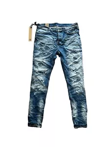 Pantalones de mezclilla Ksubi para hombre Van Winkle pierna ajustada azul $260 talla 36/32 - Imagen 1 de 5