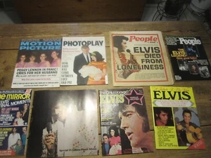 LOT OF 8 VINTAGE ELVIS PRESLEY MAGAZINE Special TV Edition Photo Album - Picture 1 of 11