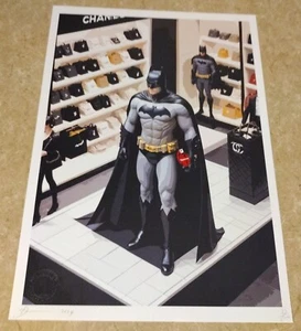 DEATH NYC ltd signed art print 45x32cm Batmannequin Batman store display model - Picture 1 of 3