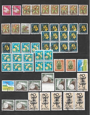 NUEVA ZELANDA VARIOS USADOS MÚLTIPLOS Y STOCK - EDICIONES AÑOS 60 1,5 PÁGINAS Foto 1 de 2