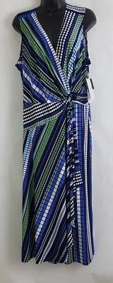 Maxi Vestido Para Mujer Robbie Bee Verde Marino Cuello en V Pullover Sin Mangas Talla L Nuevo con Etiquetas Foto 1 de 4