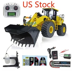 US STOCK Metal 1:14 Hydraulic RC Loader WA470 Assembled Loader Lights Sounds - Picture 1 of 5