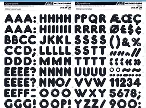 MECANORMA Dry Transfer Schriftblatt 262,84 CN #804 GLÜHWURM 24 MM - Bild 1 von 2
