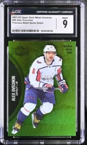 2021-22 Metal Universe #50 Alex Ovechkin Green PMG Precious Metal /10 card CGC 9 - Picture 1 of 2