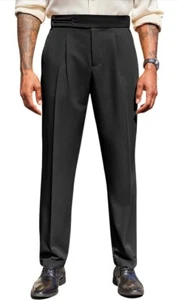 PASLTER Mens Casual Dress Pants Lightweight Regular Fit Trousers w Pockets XXL - Picture 1 of 5