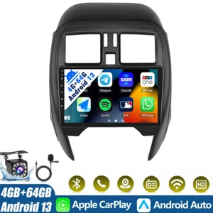 Android 13 Carplay For 2010-2017 Nissan Micra K13 Car Stereo Radio GPS Navi WiFi - Picture 1 of 22