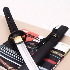 Handmade 9260 Spring Steel Katana Unokubi Zukuri Japanese Samurai Sword Black - Picture 1 of 12