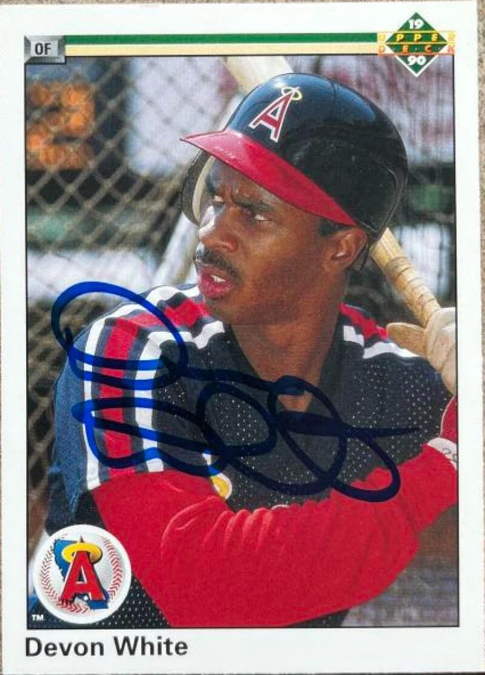 Devon White autografiado 1990 cubierta superior #129 Foto 1 de 1