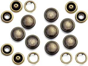 CRAFTMEMORE 20 Sets 12Mm Pearl Snaps Fasteners Pearl-Like Prong Snap Button for  - Picture 1 of 9